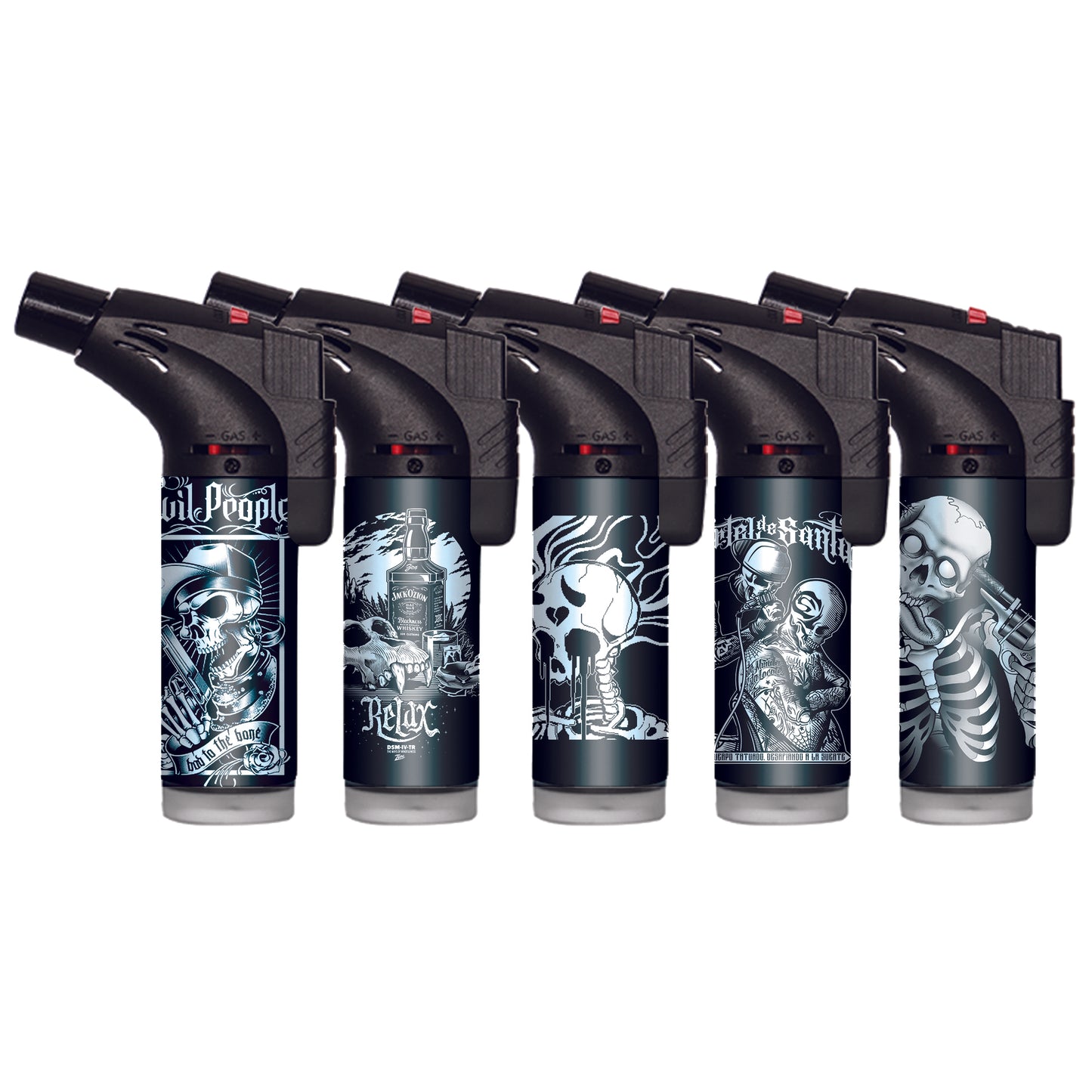 Bernie Punk Skull Torch Lighter 15CT