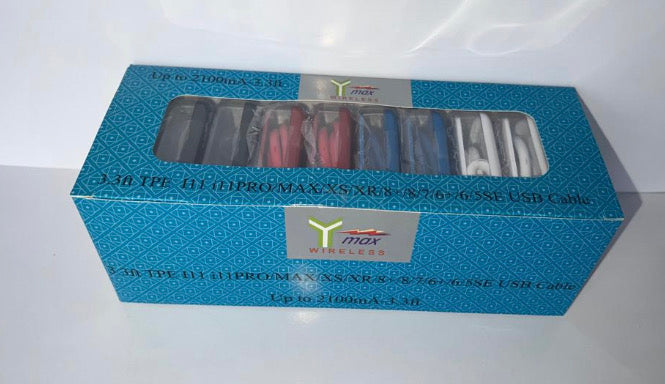 Cellphone Accessories:Iphone Cable TPE Box PK FAST CHARGER 10CT