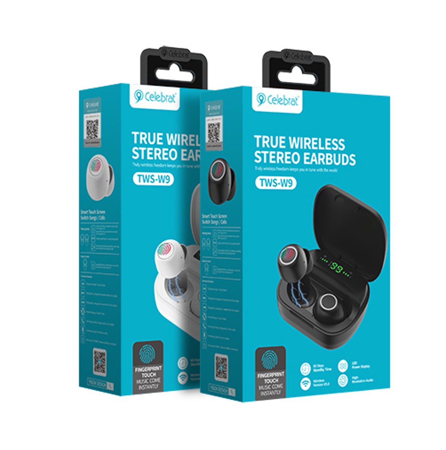Bluetooth Headphone Stereo Headset TWS-W12 (BLACK)