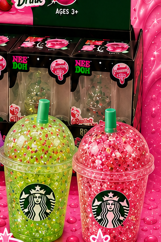 Trending Toy Squishy Glitter Cup and Straw SC15 12CT