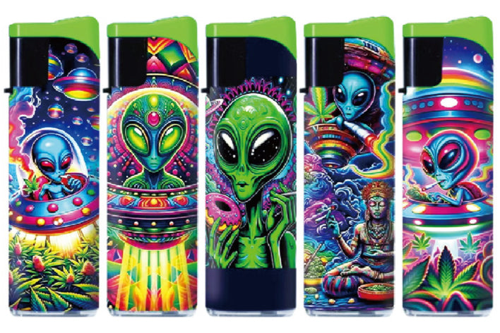 Alien Slider Torch Lighter Box of 50 Pieces