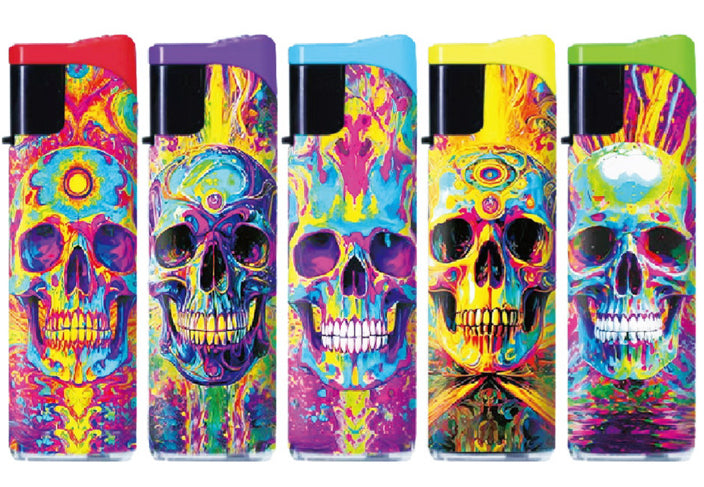 Skull Slider Torch Lighter Box of 50 pieces