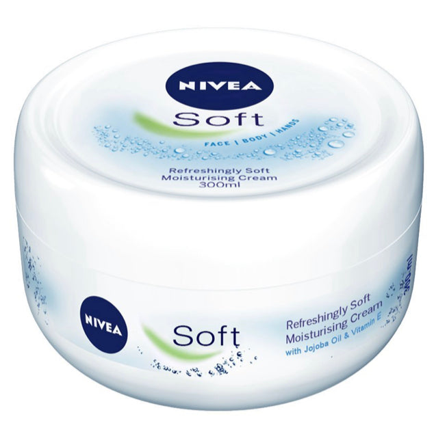NIVEA Soft All-Purpose Moisturizing Cream, Face, Hand and Body Cream, 300 mL