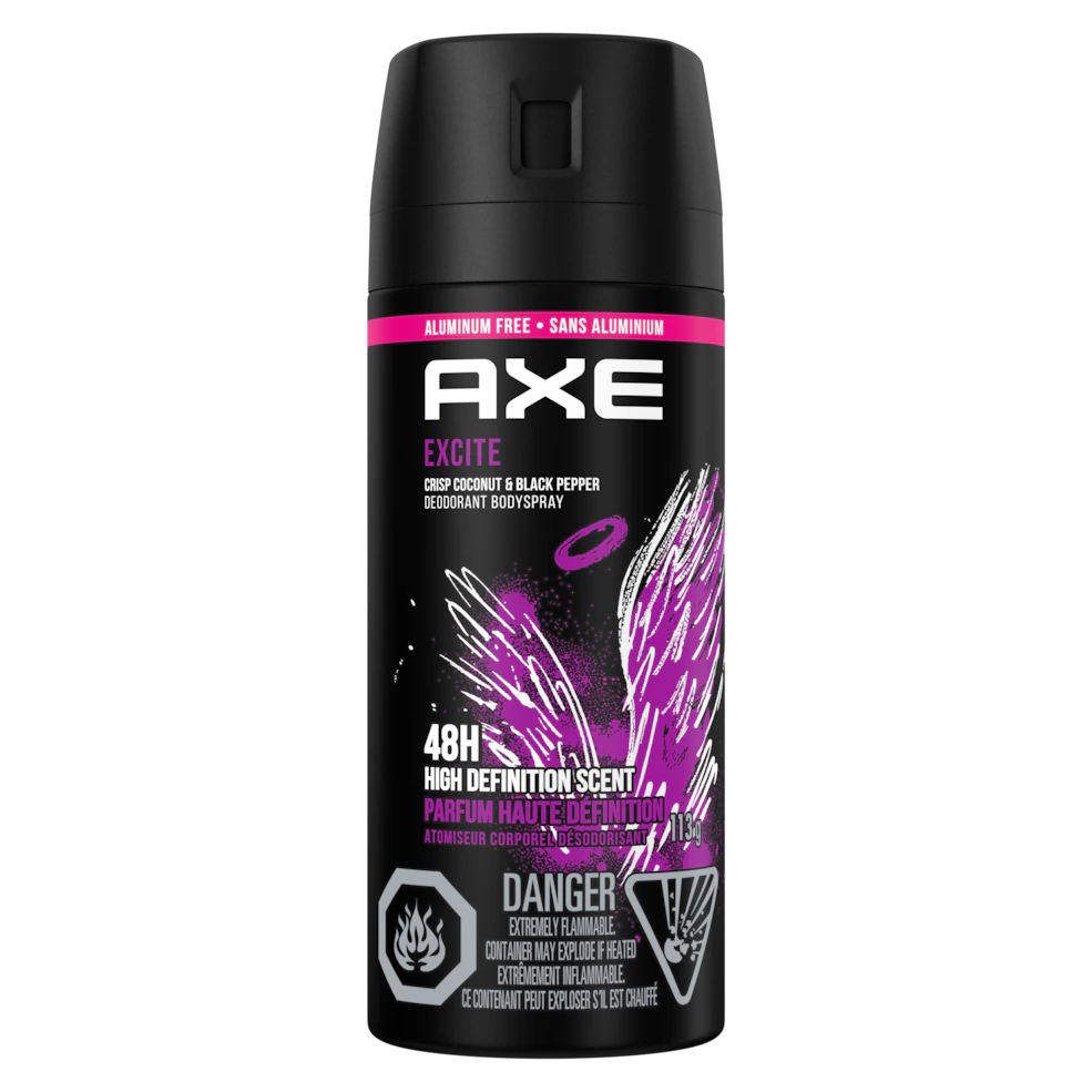 Axe Bodyspray Deodorant Excite-Crisp Coconut & Black Pepper 150ml