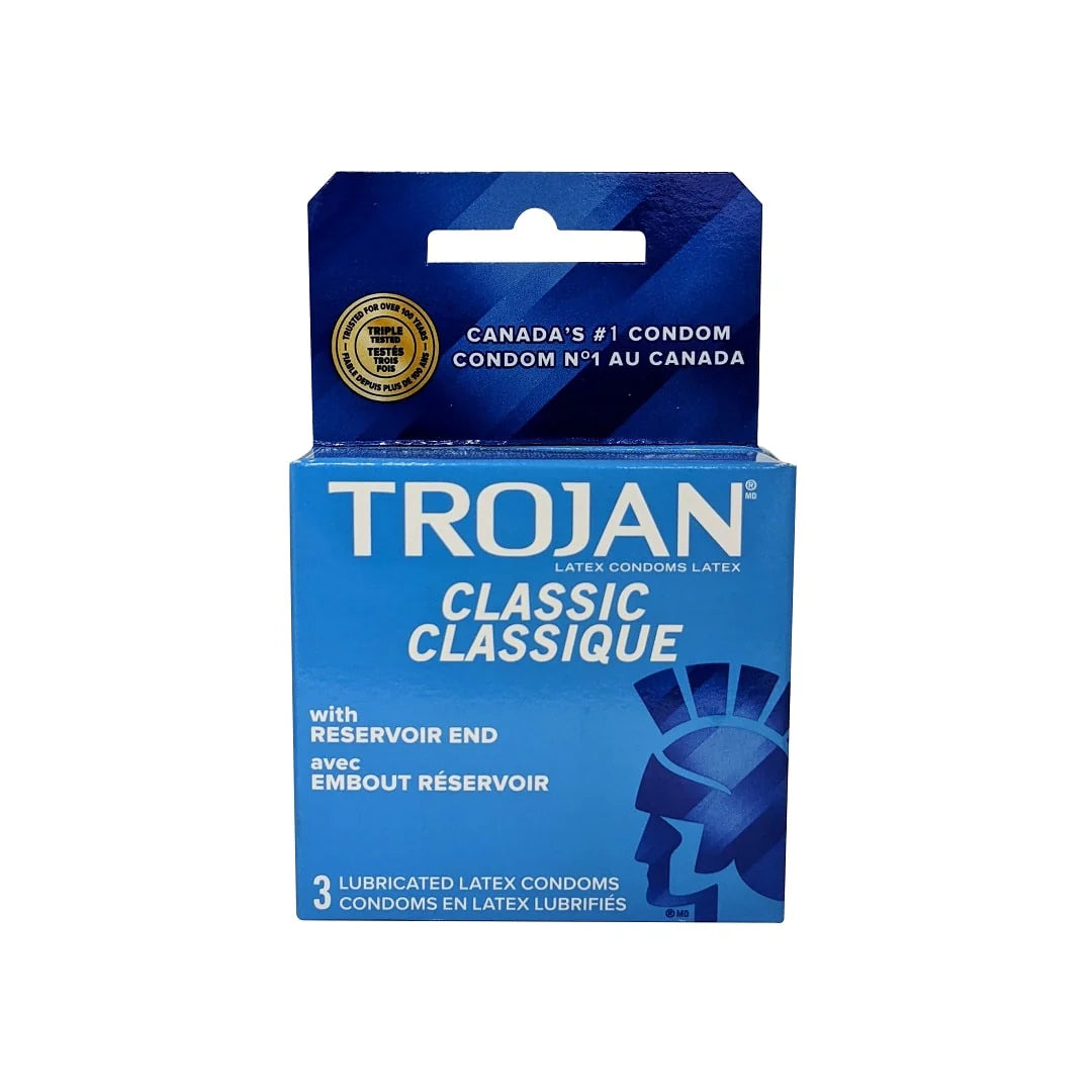 Trojan Classic Lubricated Latex Condoms (3 count)
