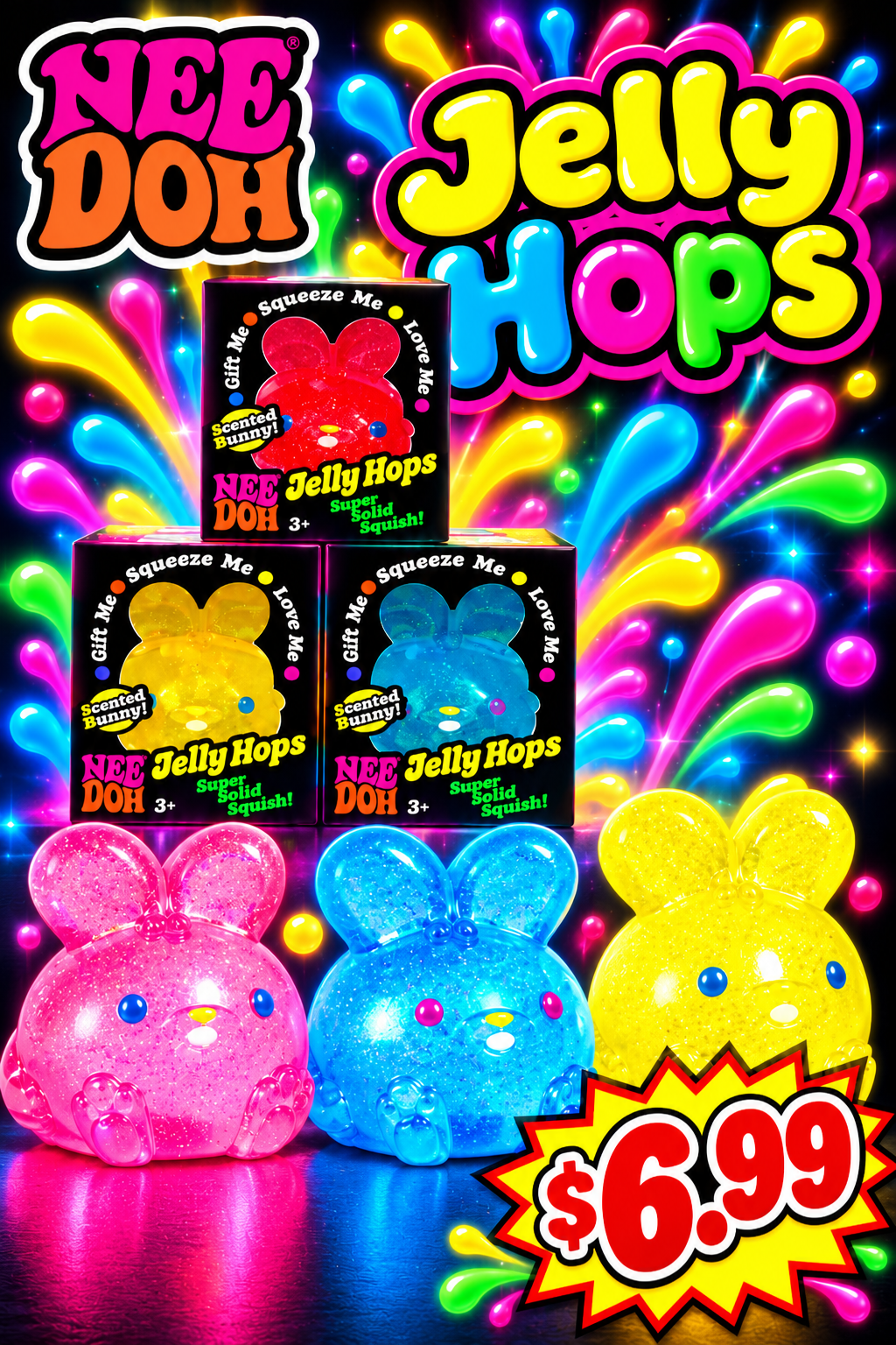 Trending Toy Squishy Jelly Hops 12CT