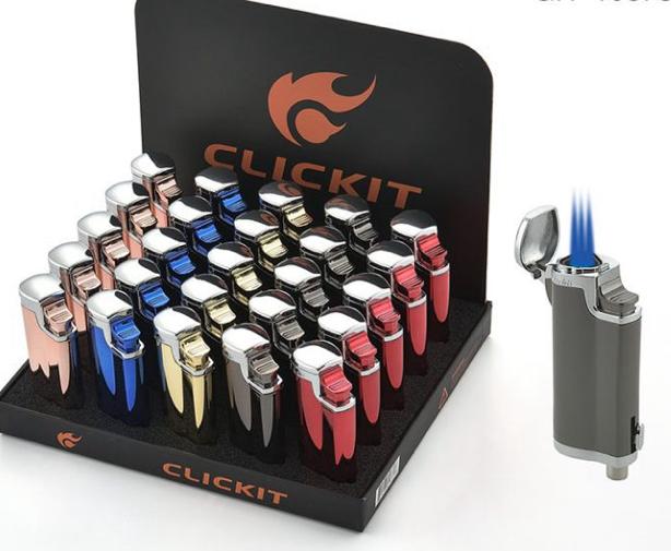 Lighters:Reflective Triple Torch 25CT RT101