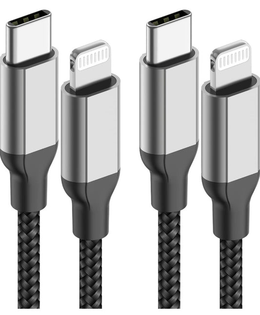 Cellphone Accessories: Braided Type C TO Iphone  Fast Charger 20CT