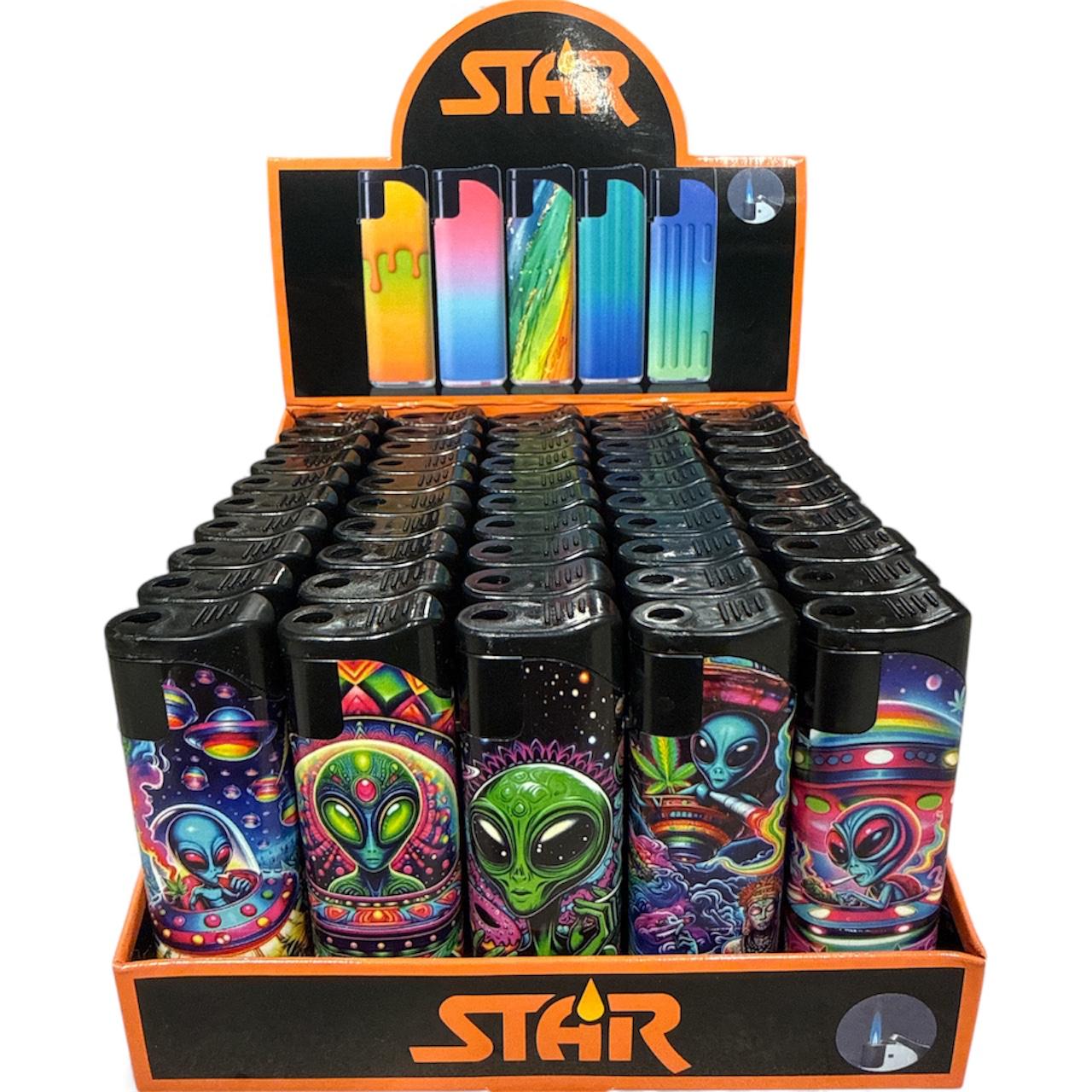 Alien Slider Torch Lighter Box of 50 Pieces
