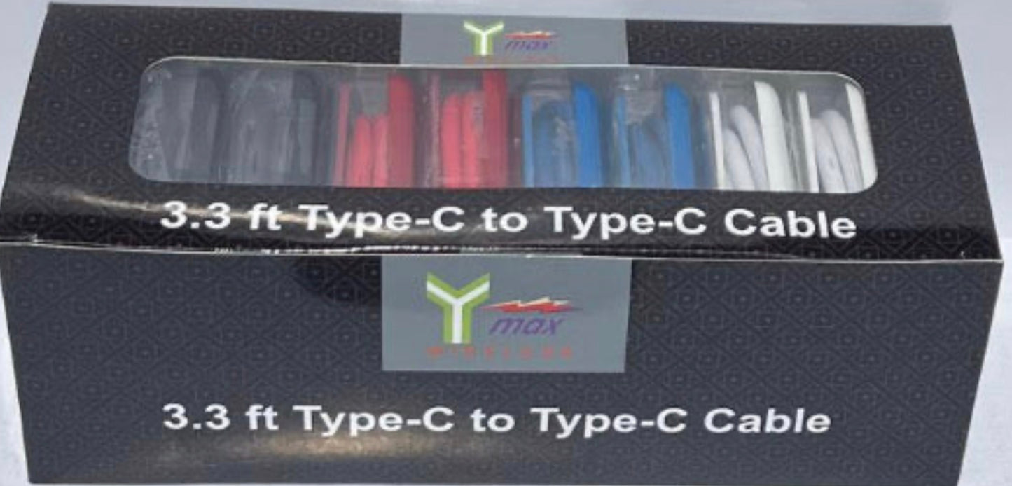 TYPE C TO C Cable TPE Box PK FAST CHARGER 10CT