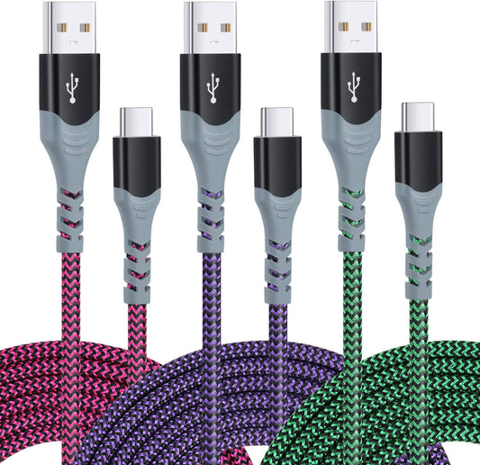 Cellphone Accessories:Type C 10 Ft YM Cable Assorted Color CC134 20CT