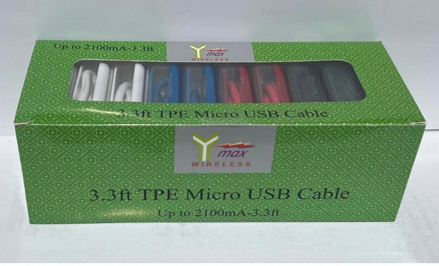 Cellphone Accessories:Micro Cable TPE Box PK QUICK CHARGER 10CT