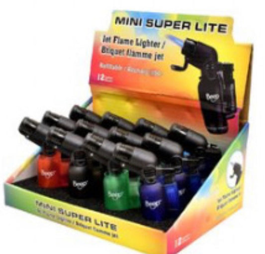 Lighters:Mini Super Lite Jet Flame Lighter 12CT SL111