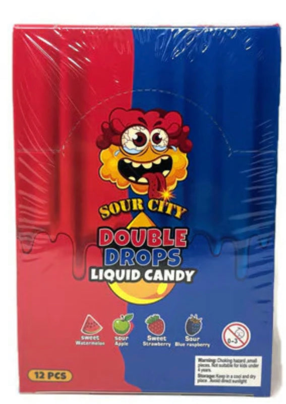 Sour City Double Drops Liquid Candy (Box of 12)