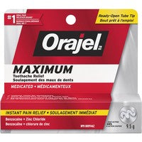 Orajel Maximum Toothache Relief Medicated Fast Acting Gel 9.5g