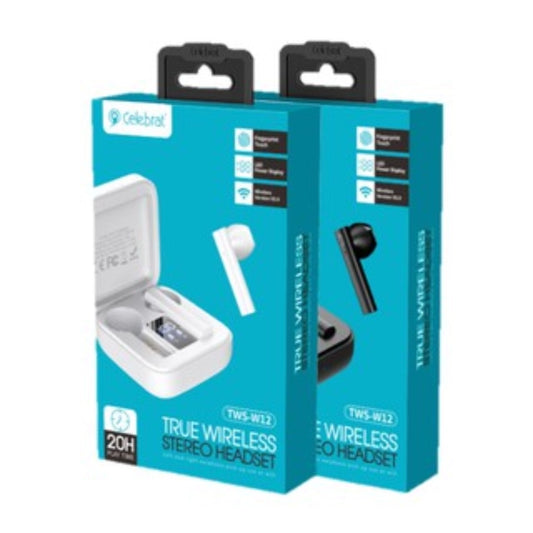 Bluetooth Headphone Stereo Headset TWS-W12 (WHITE)