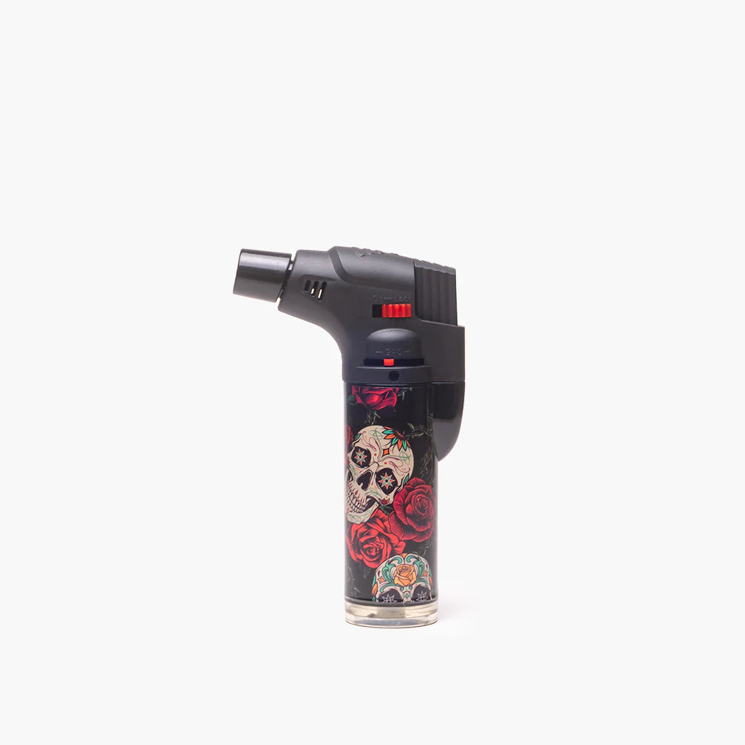 Lighters:Bernie "Skull & Roses" 2 Lighter L167 12CT