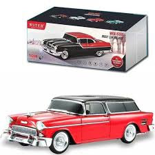 WS-1955 Nomad Deep Bass Car Bluetooth Speaker with TF USB FM AUX Handsfree TWS Selfie  Light (Red)