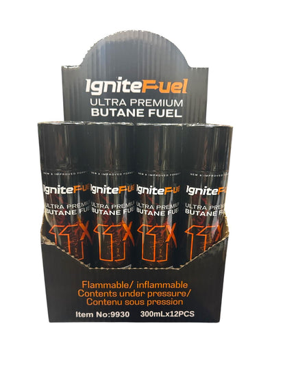 Ignite Fuel Ultra Pure Butane 11X Refined 300ml Box of 12 Pieces