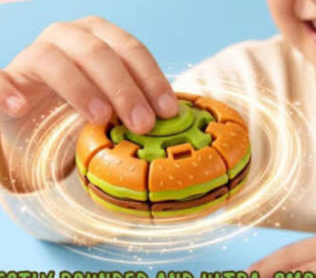 Burger Design Rotate Ball Fidget Toy 24 Pieces Display Box