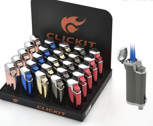 Lighters:Reflective Triple Torch 25CT RT101
